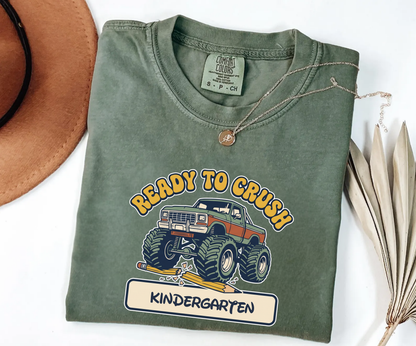 Custom Ready to Crush T-Shirt | Personalized Student Monster Truck Tee