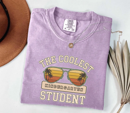 Custom The Coolest Student T-Shirt | Personalized Sunglasses Grade Tee