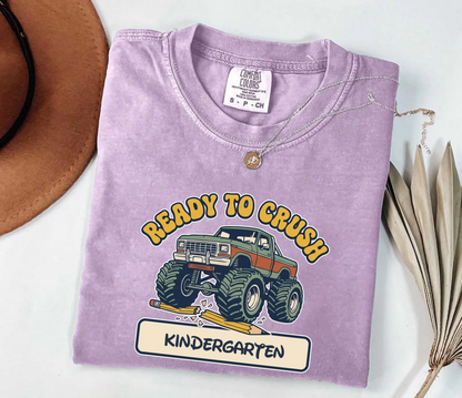Custom Ready to Crush T-Shirt | Personalized Student Monster Truck Tee