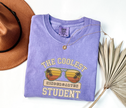 Custom The Coolest Student T-Shirt | Personalized Sunglasses Grade Tee