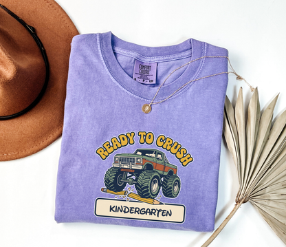 Custom Ready to Crush T-Shirt | Personalized Student Monster Truck Tee