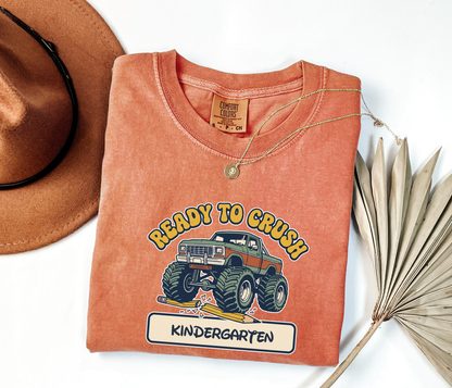 Custom Ready to Crush T-Shirt | Personalized Student Monster Truck Tee